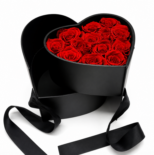 Preserved Flowers Stabilized Preserved Roses in Heart Box