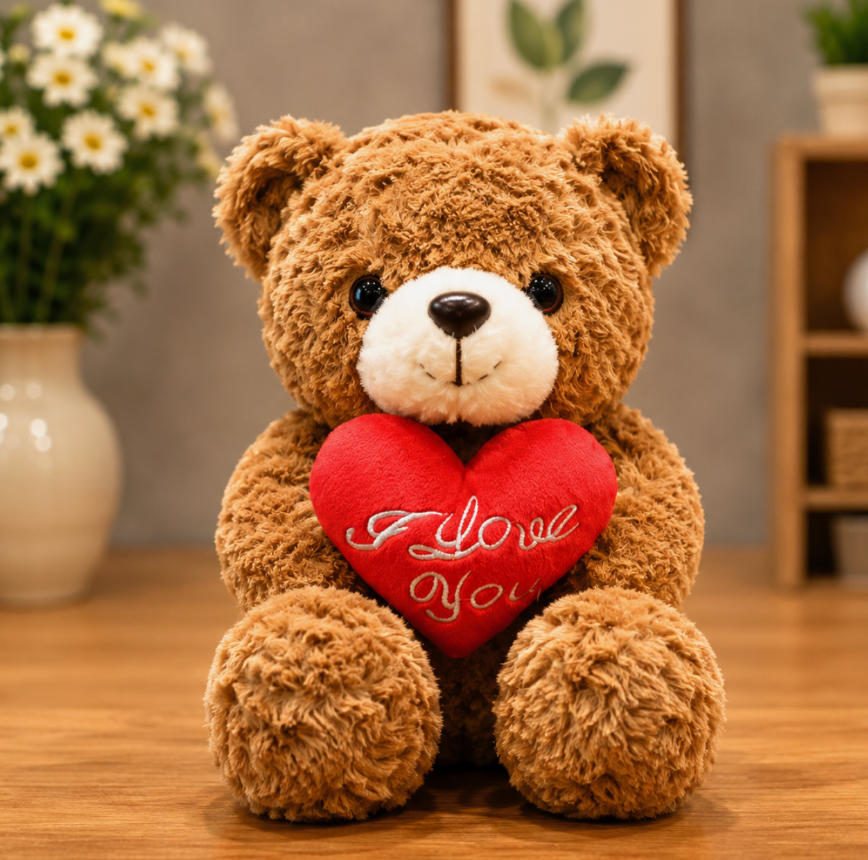 Rose Teddy Bear Plush Toy Gift Customized Flower Hugging Teddy Bear Toy with Rose